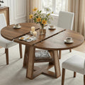 Walnut Expandable Storage Dining Table