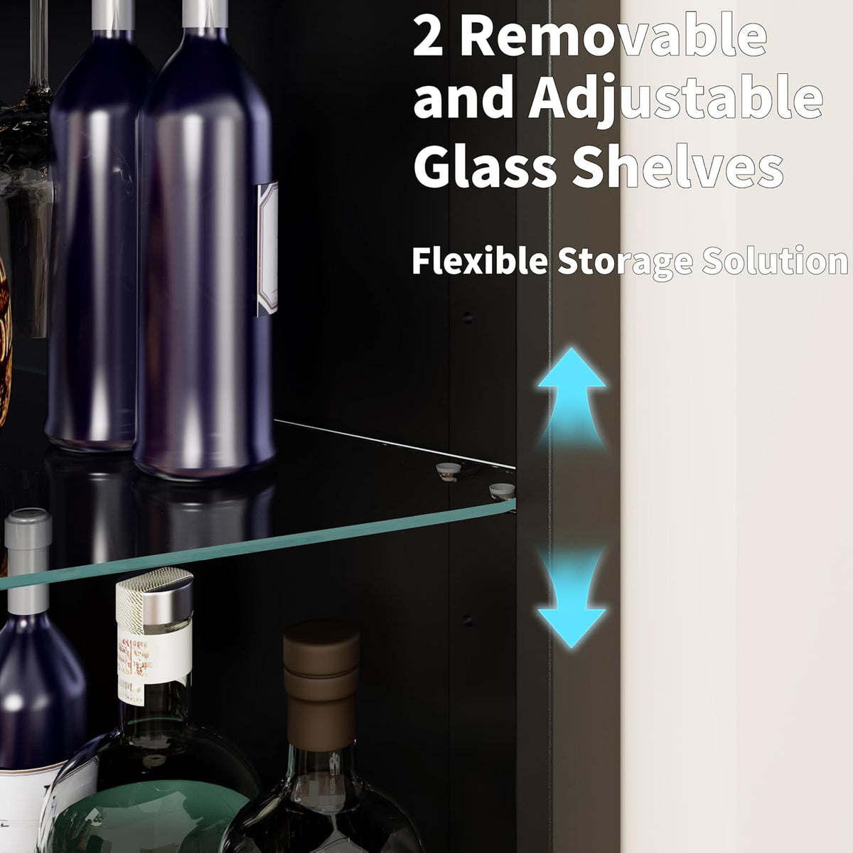 LED Corner Modern Wine Storage Cabinet