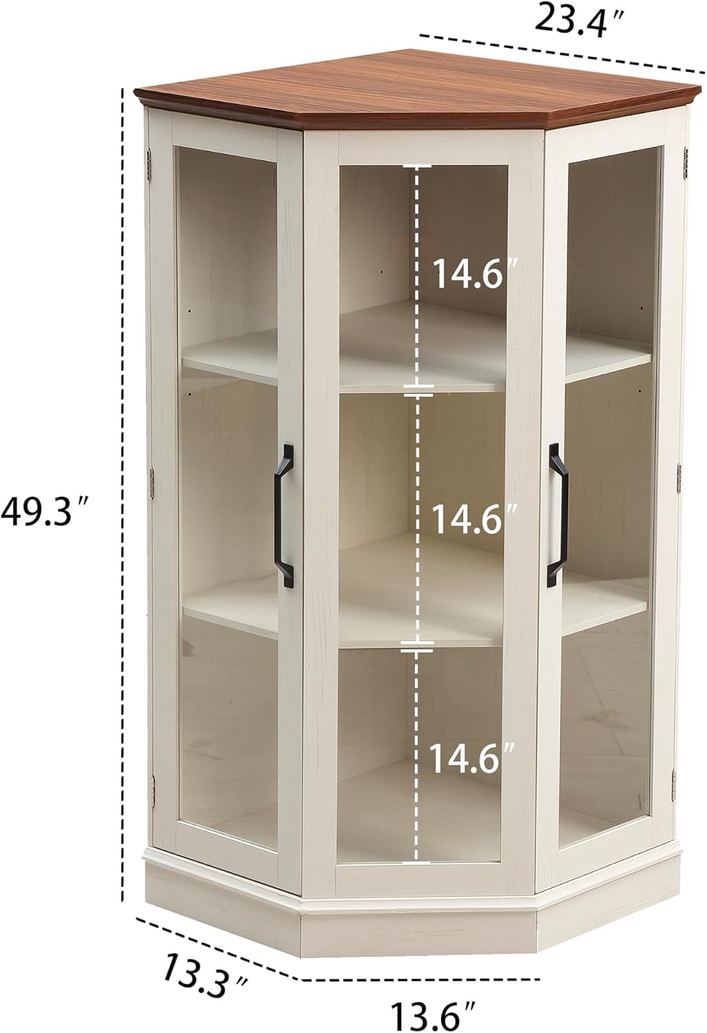 LED Corner Glass‑Door Display Cabinet