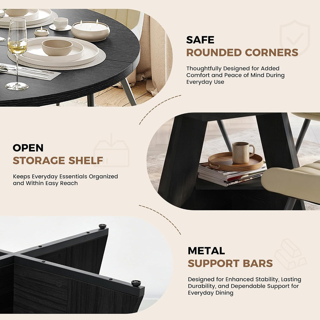 Expandable Dining Table Chair Set