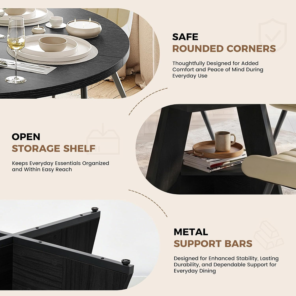 Expandable Dining Table Chair Set