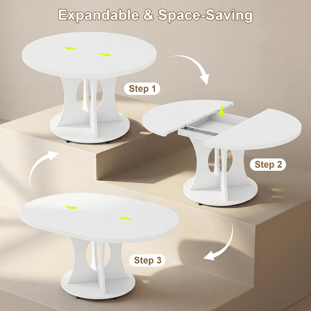 Expandable Dining Table Chair Set