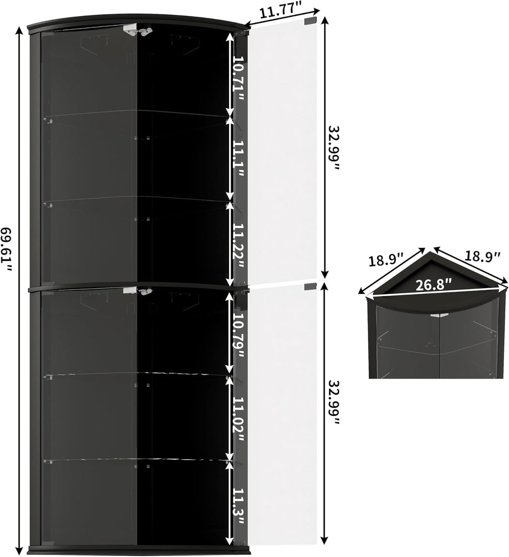 LED Corner Modern Wine Storage Cabinet
