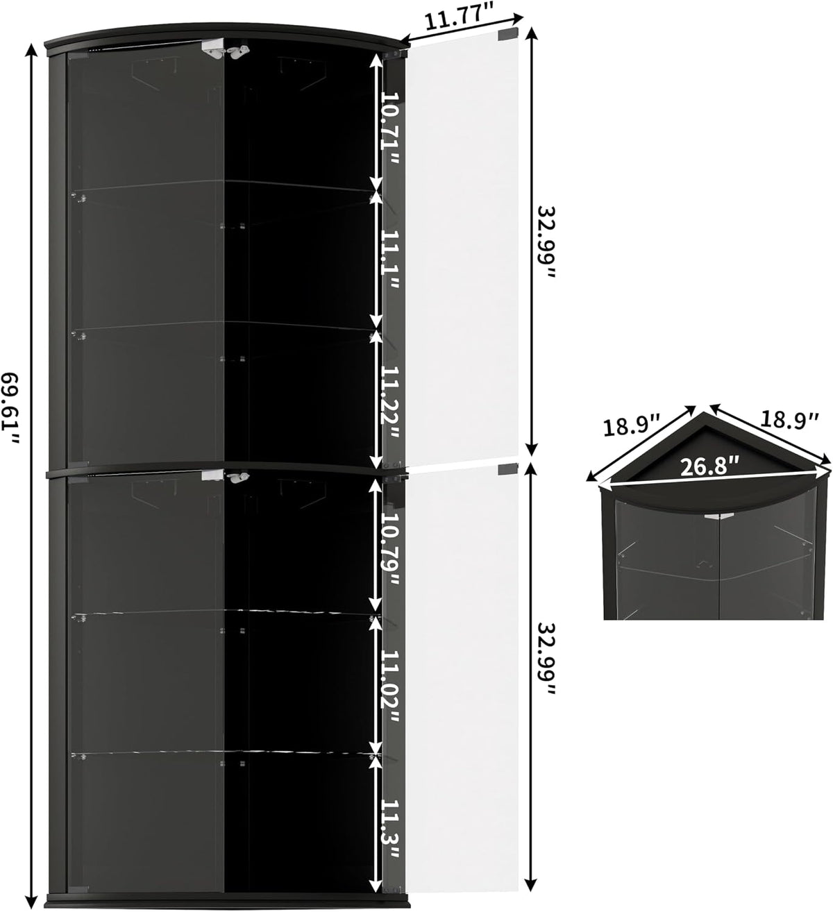 LED Corner Modern Wine Storage Cabinet