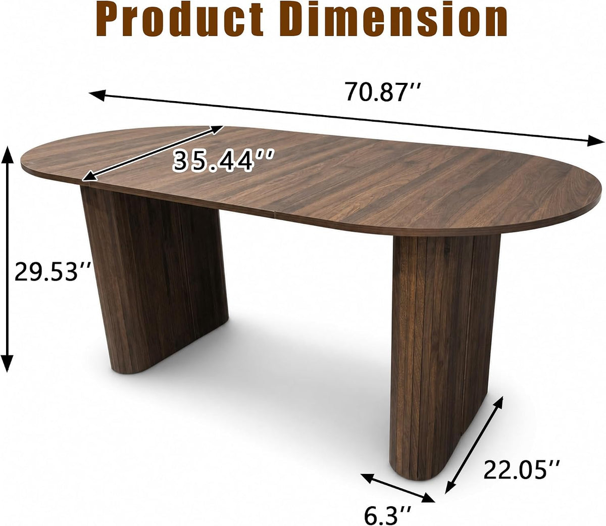 Oval Dining Table Six‑Chair Set