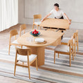 Natural Wood Expandable Dining Table