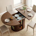 Walnut Expandable Wood Dining Table