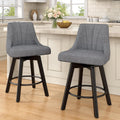 Upholstered Swivel Counter‑Height Bar Stools