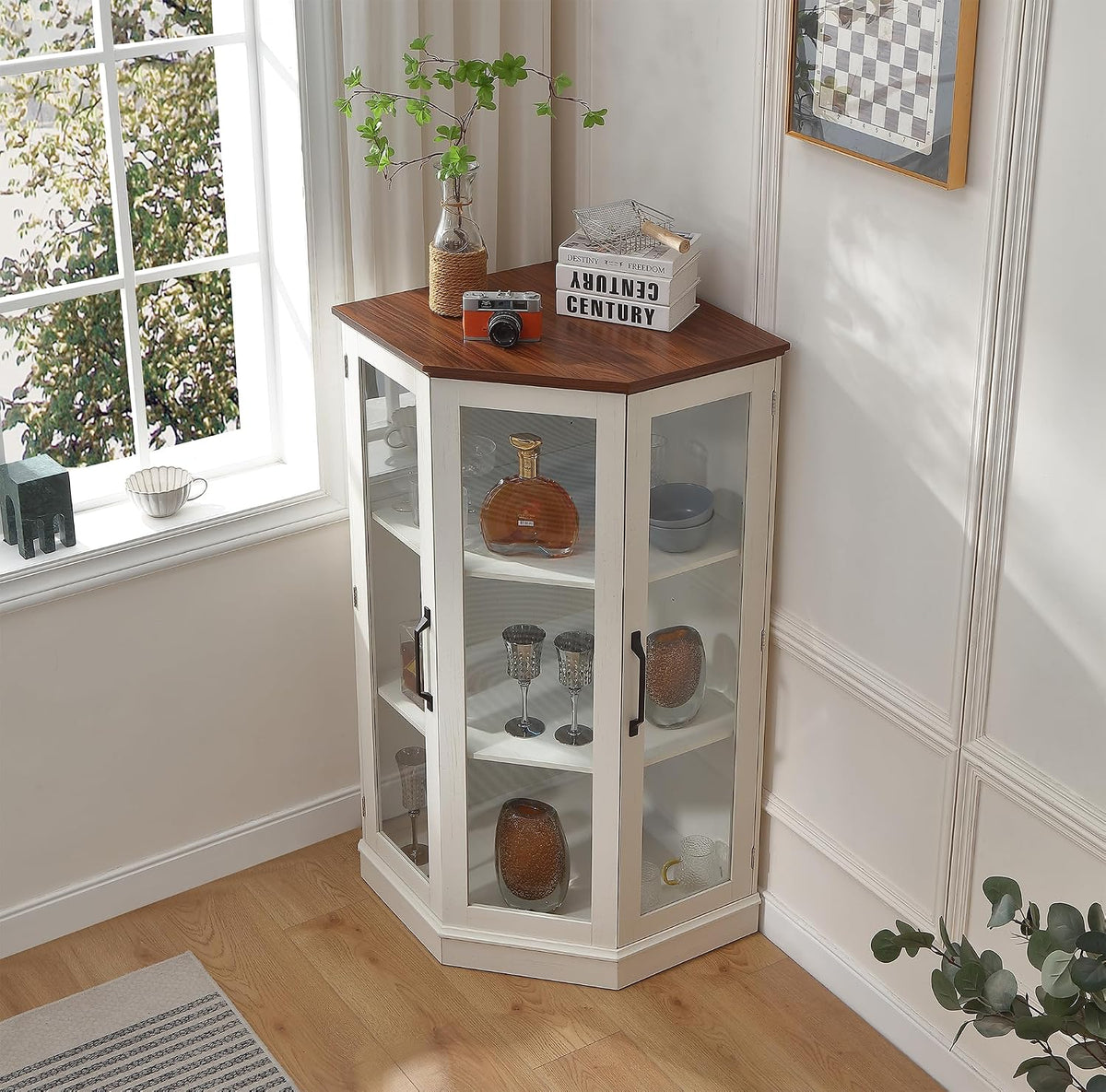 LED Corner Glass‑Door Display Cabinet
