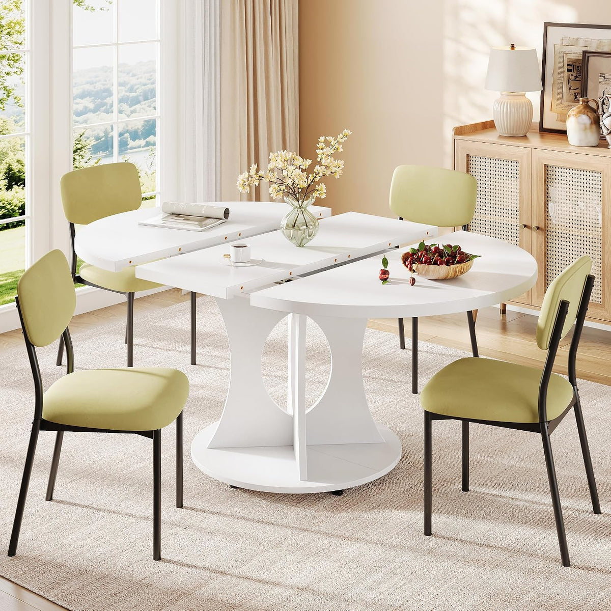 Expandable Dining Table Chair Set