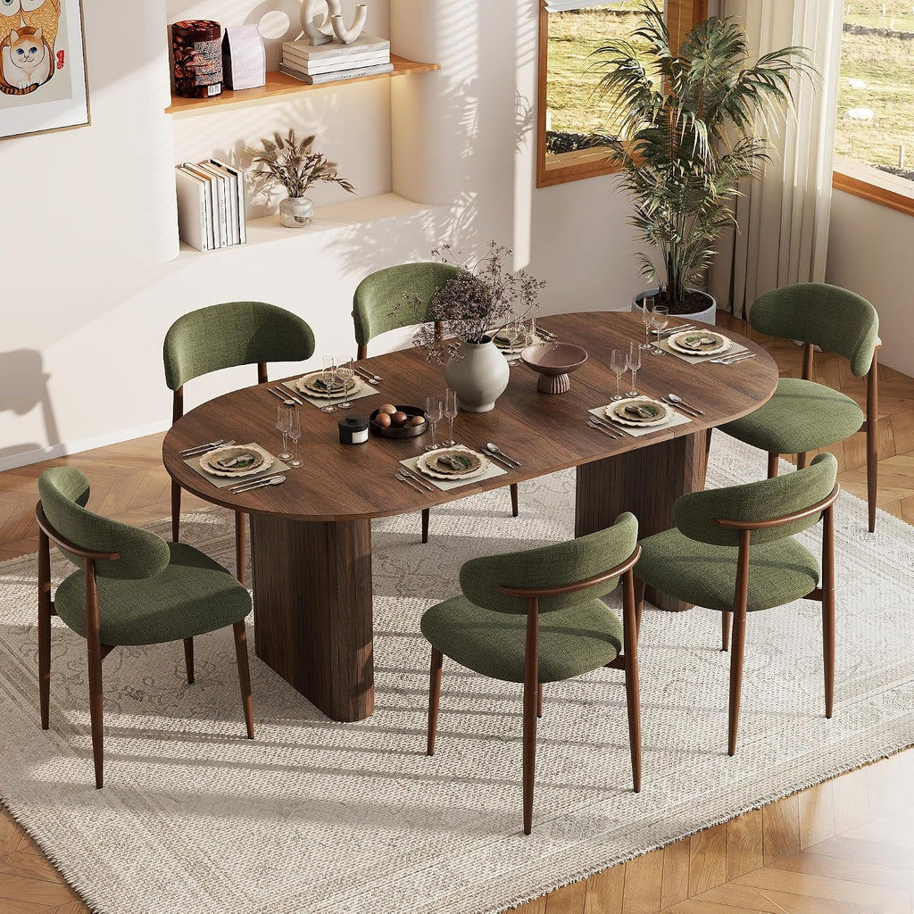 Oval Dining Table Six‑Chair Set